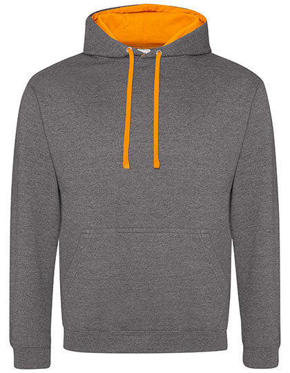 HOODIE / Kapuzenpullover CHARCOAL - ORANGE CRUSH