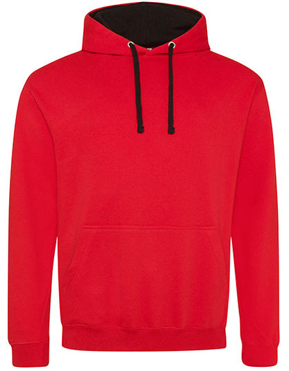 HOODIE / Kapuzenpullover FIRE RED - JET BLACK