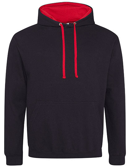 HOODIE / Kapuzenpullover JET BLACK-FIRE RED