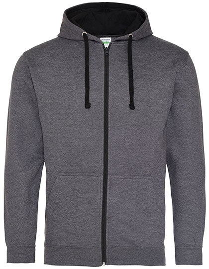 ZOODIE / Kapuzenpullover mit Zipper CHARCOAL - JET BLACK - FIRE RED