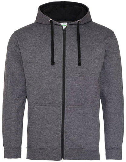 ZOODIE / Kapuzenpullover mit Zipper CHARCOAL - JET BLACK - FIRE RED