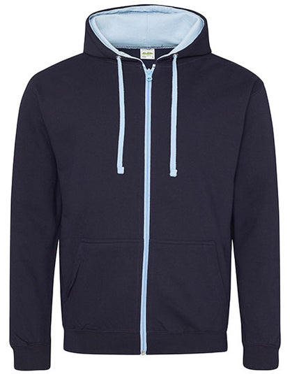 ZOODIE / Kapuzenpullover mit Zipper NEW FRENCH NAVY - SKY BLUE