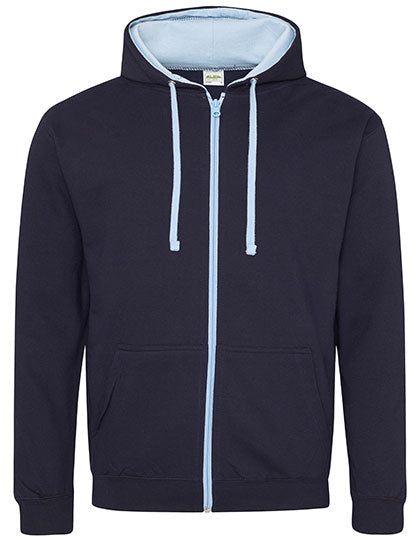 ZOODIE / Kapuzenpullover mit Zipper NEW FRENCH NAVY - SKY BLUE