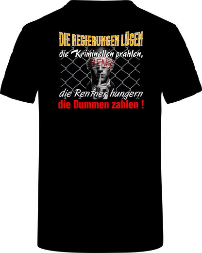 T-Shirt Statement, Kritik, Regierung, Rentner, zahlen