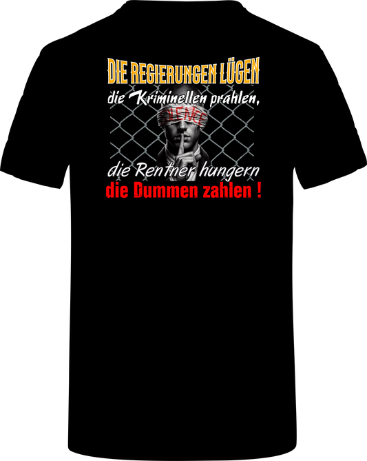 T-Shirt Statement, Kritik, Regierung, Rentner, zahlen