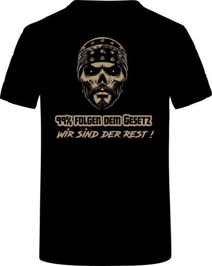 T-Shirt Biker Skull 99 Prozent
