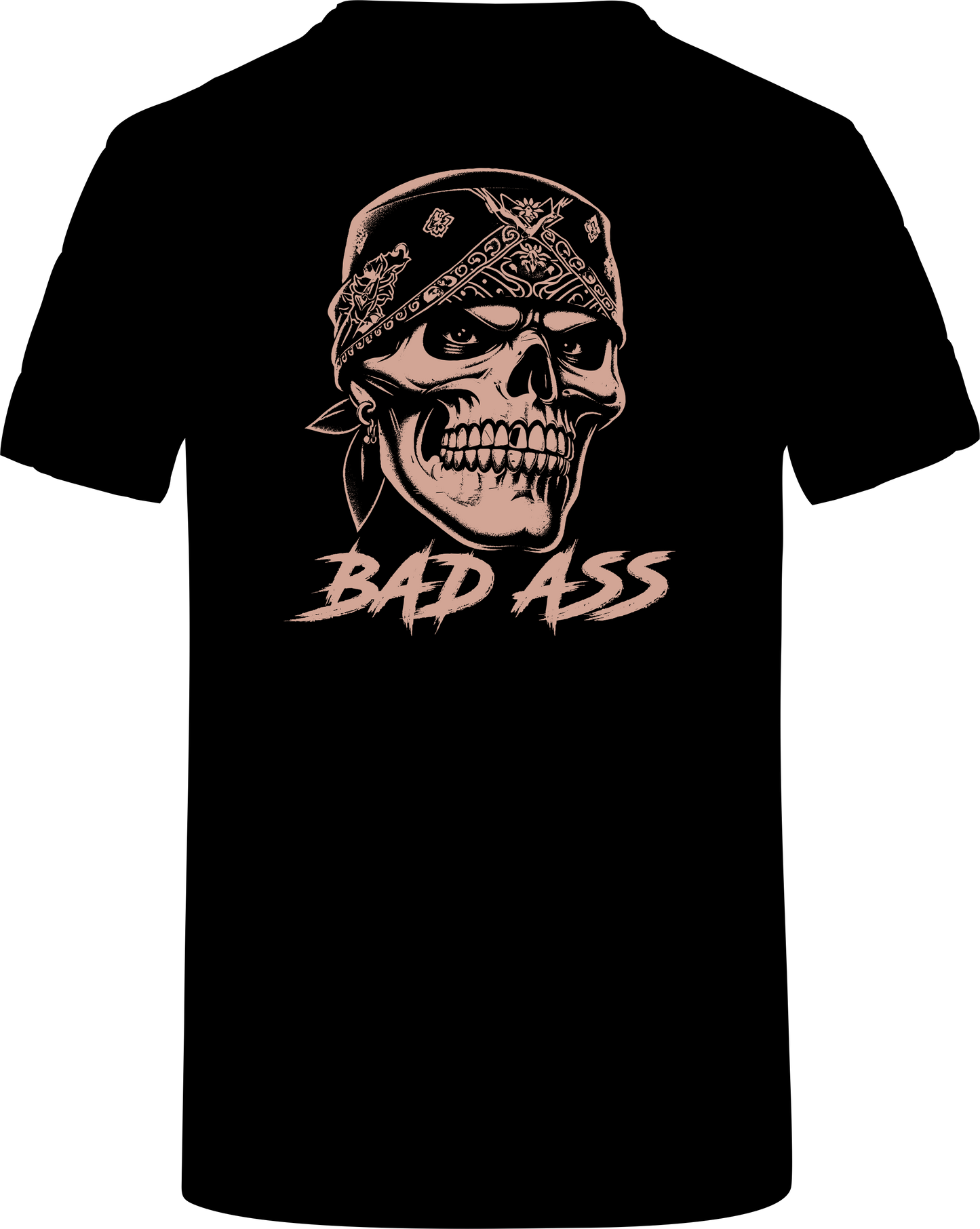 T-Shirt SKULL Bad Ass, Biker