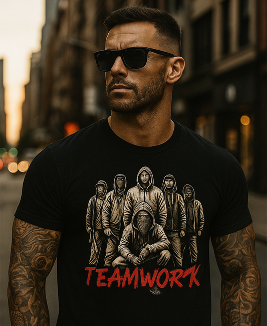 T-Shirt Ultras, Gang, mit Aufdruck "TEAMWORK"